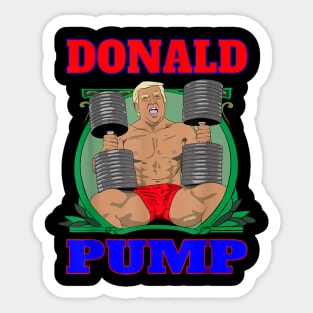 Donald Pump Gym Sticker